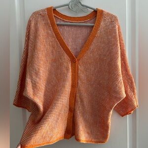 Orange Striped Women's Shirt